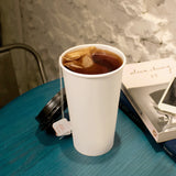Vasos para café de papel de 20 oz, color Blanco