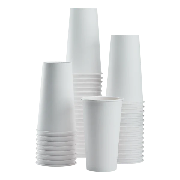 Vasos para café de papel de 20 oz, color Blanco