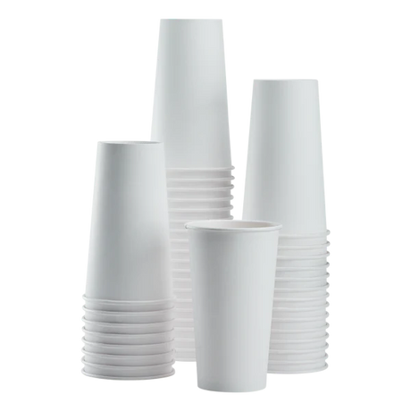 Vasos para café de papel de 20 oz, color Blanco