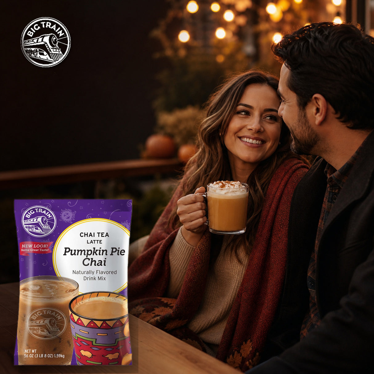 Base Big Train Chai Pumpkin Pie Calabaza Flavor Bolsa 1.59 kg - bebida preparada