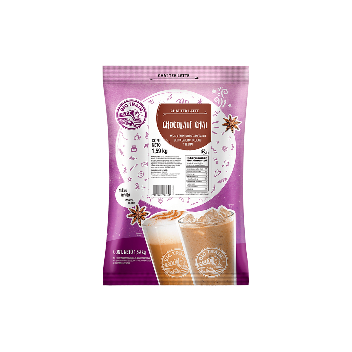 Base Big Train Chocolate Chai 1590 Gramos
