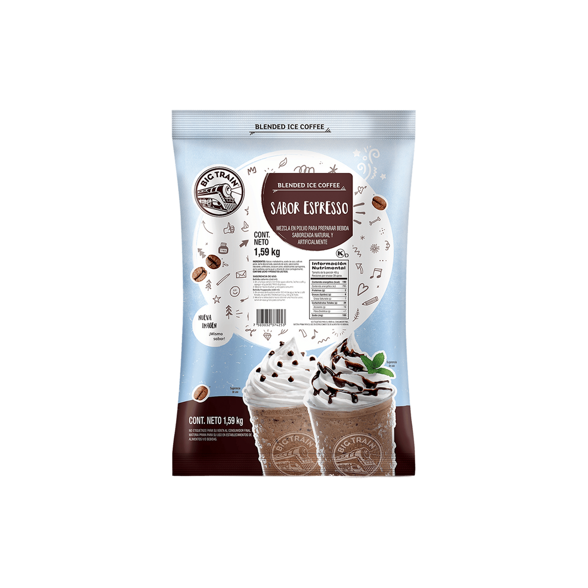 Base Big Train Chocolate Menta Bolsa 1.59 kg