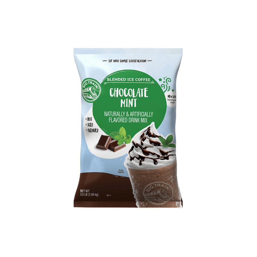 Base Big Train Chocolate Menta Bolsa 1.59 kg - empaque original, fondo transparente