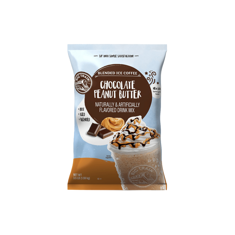Base Big Train Chocolate Peanut Butter Bolsa 1.59 kg - empaque original, fondo transparente
