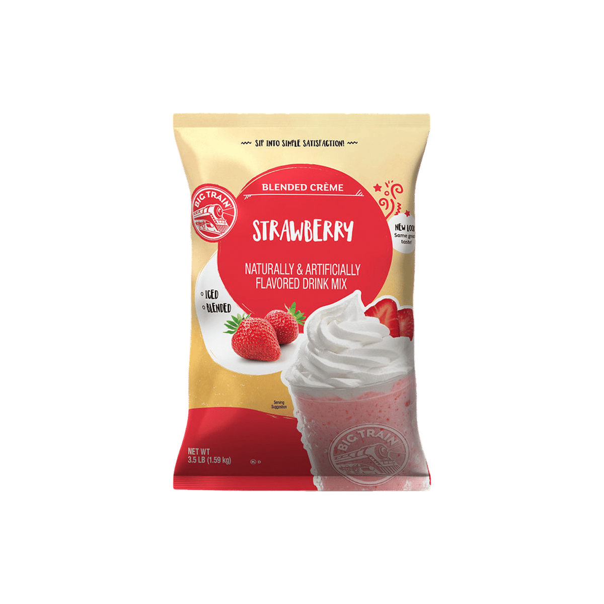 Base Big Train Strawberry Fresa Cream Bolsa 1590 Gramos