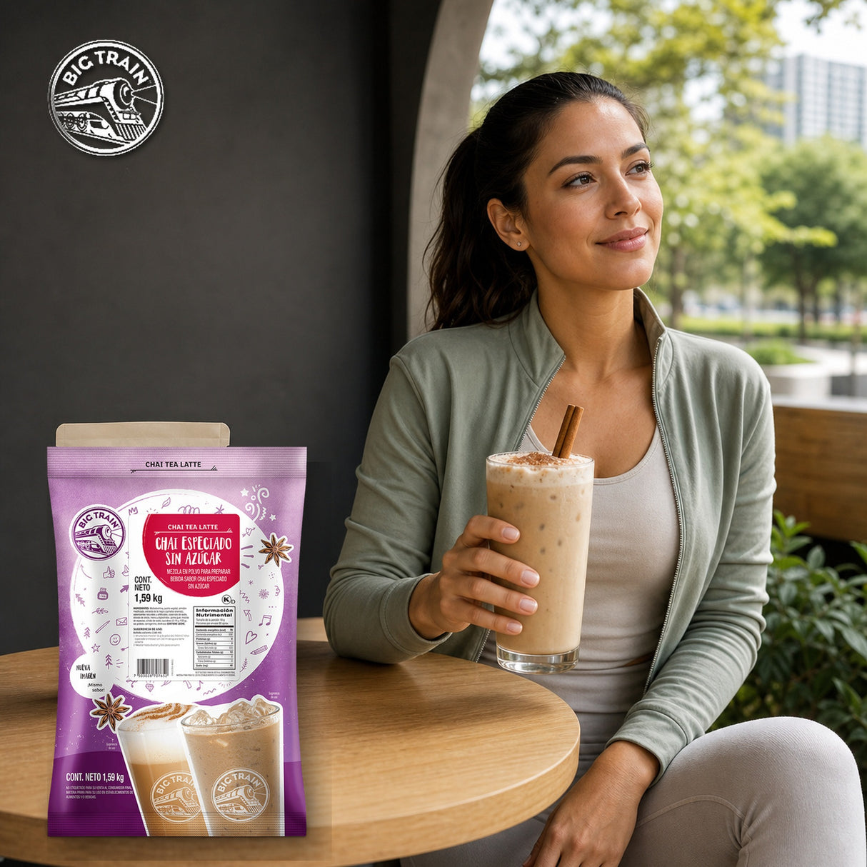 Base Big Train Spiced Chai Sugar Free sin Azúcar Bolsa 1590 Gramos - bebida preparada