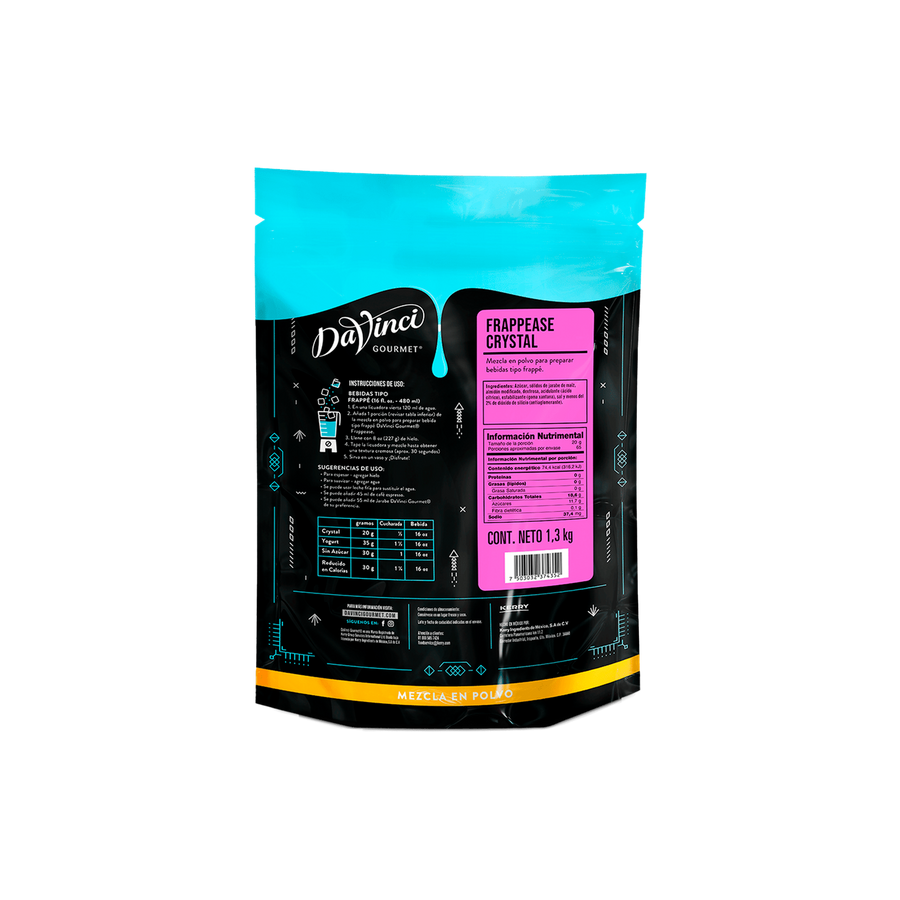 Base DaVinci Frappease Crystal 1300g | Base Neutra para Frappés