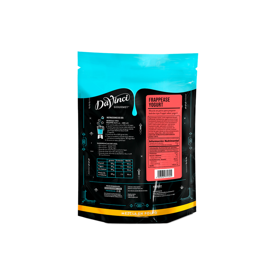 Base DaVinci Frappease Yogurt Bolsa 1300 Gramos Base Neutra