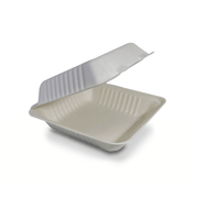 Clamshell Contenedor Biodegradable 20x20 cm | Paquete 50 pzs