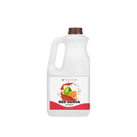 Concentrado Tea Zone sabor guayaba roja en botella de 1.9 L. Ideal para smoothies, frappés, tés frutales y cocteles gourmet. Tea Zone México – insumo para cafeterías