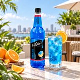 Jarabe DaVinci Blue Curaçao en una bebida preparada, imagen de ambiente KEX