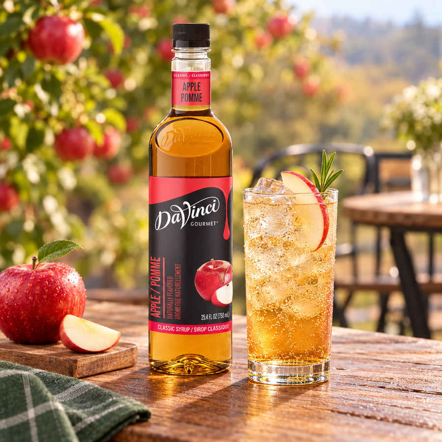 JARABE DAVINCI GOURMET JARABE DE MANZANA 750 MILILITROS en bebida preparada, imagen de ambiente KEX