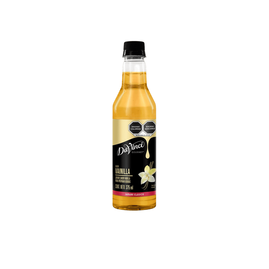 Eleva el sabor de tus bebidas con el Jarabe DaVinci Gourmet Sabor Vainilla (375ml). Elaborado con azúcar de caña puro, este syrup premium ofrece un aroma dulce, cálido y natural que combina perfectamente con café, frappés, malteadas y postres.