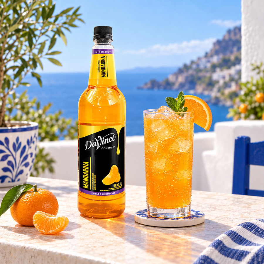 Jarabe DaVinci Mixología Mandarina Botella 1 Litro en bebida preparada, imagen de ambiente KEX