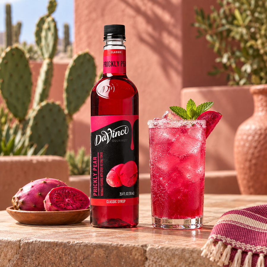 Jarabe DaVinci Prickly Pear Tuna 750 ml en bebida preparada, imagen de ambiente KEX