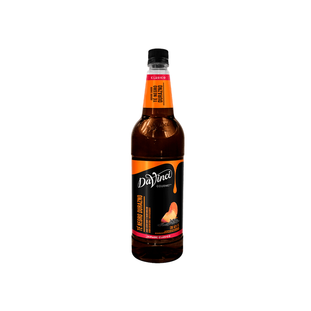 JARABE DAVINCI TE NEGRO DURAZNO CONCENTRADO BOTELLA 1 LITRO - Kitchen Experts KEXJarabesDavinciKitchen Experts KEX