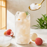 Jellys Lychee Tea Zone Bote 4 Kilogramos - en uso en barra de cafetería