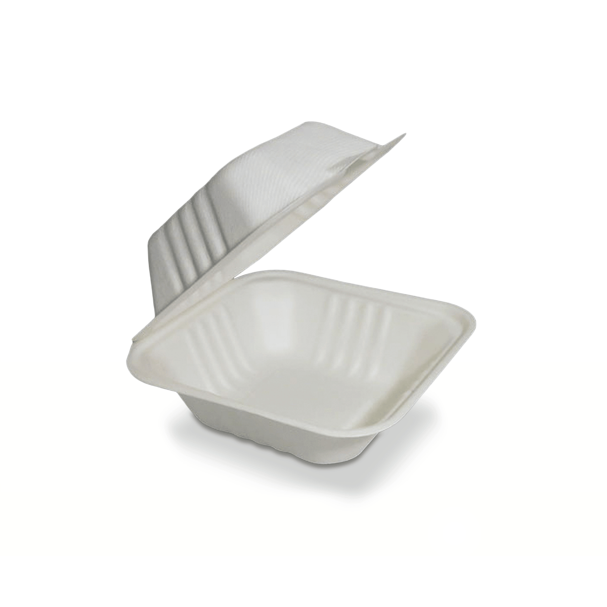 Clamshell Contenedor Biodegradable 14x14cm | Paquete 50 pzs