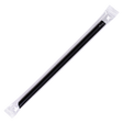 Popote negro para tapioca 11 x 230 mm, caja de 2,000 piezas