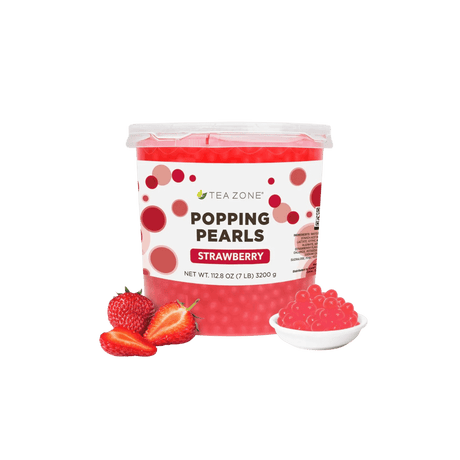 POPPING PEARLS FRESA TEA ZONE BOTE 3200 GRAMOS