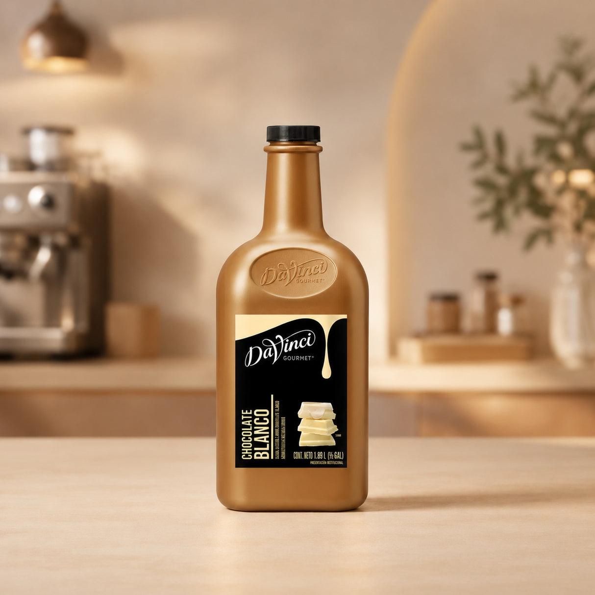 Salsa DaVinci Chocolate Blanco Botella 1/2 Galón - social