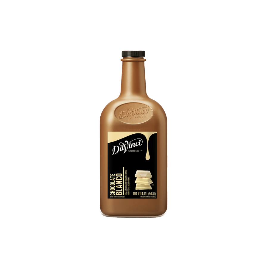 Salsa DaVinci Chocolate Blanco Botella 1/2 Galón
