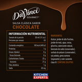 Salsa DaVinci Chocolate Botella 1/2 Galón - informacion nutrimental
