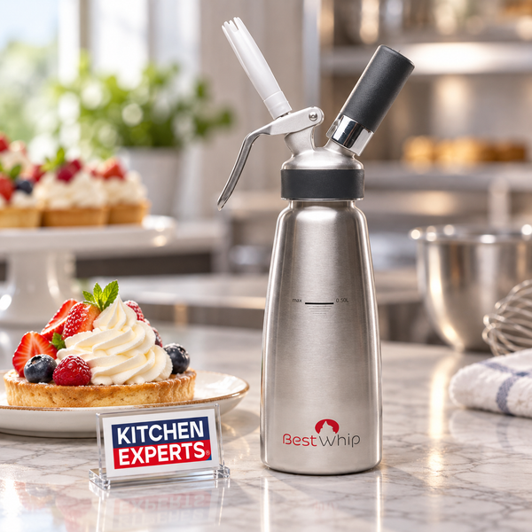 Sifon Barista Pro Best Whip 1/2 Litro Acero Inox - escena KEX