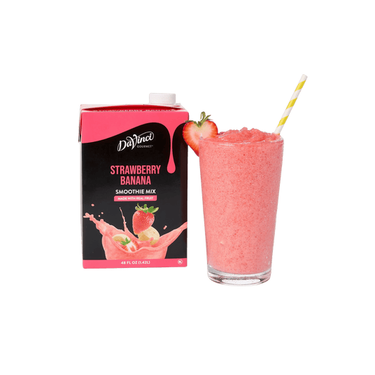 DaVinci Smoothie Mix Gourmet Strawberry Banana Fresa Plátano Concentrado 1.42 L para cafeterías | Kitchen Experts KEX