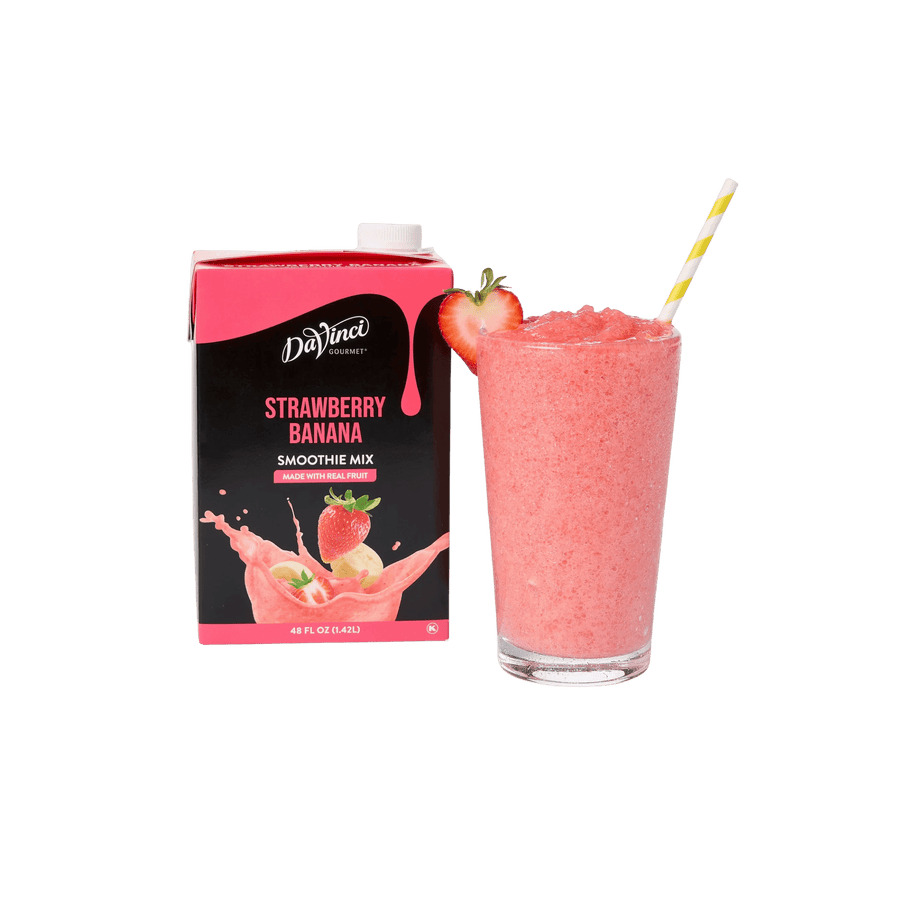 DaVinci Smoothie Mix Gourmet Strawberry Banana Fresa Plátano Concentrado 1.42 L para cafeterías | Kitchen Experts KEX