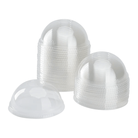 Tapa de domo de plástico para vaso transparente | para vaso de 12 oz, 16 oz y 20 oz - Kitchen Experts KEXDesechablesKaratKitchen Experts KEX