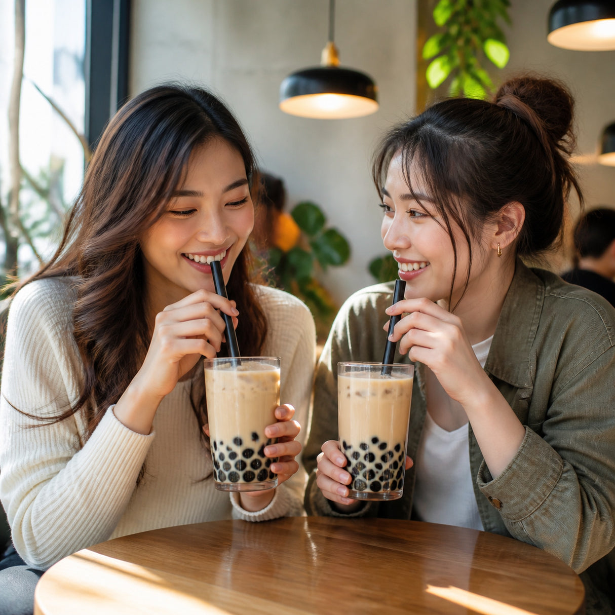 Tea Zone Tapioca Negra 2720g - Perlas Suaves para Bebidas - en uso en barra de cafetería