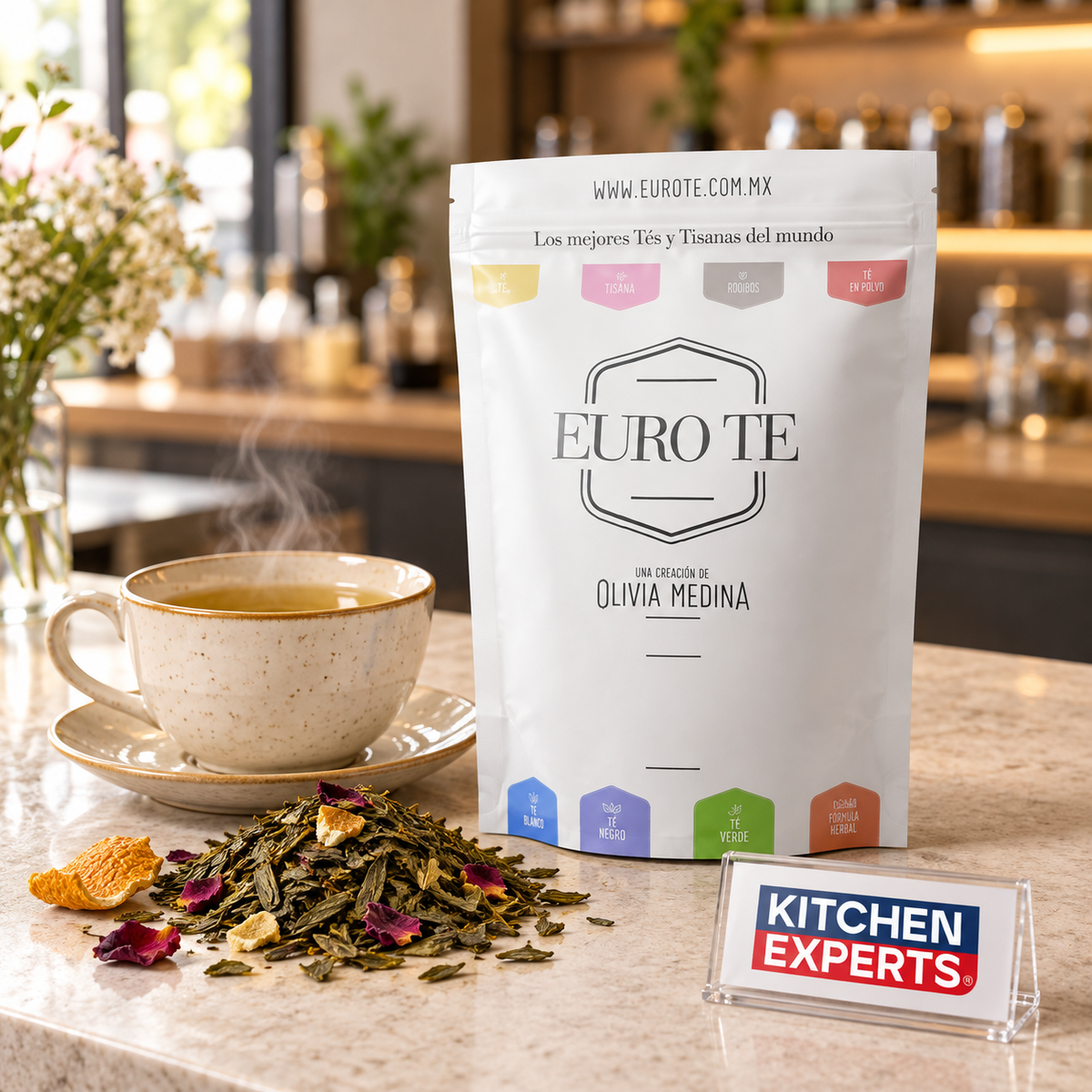 Té Verde Verde Champagne Euro Té 250 Gramos - escena KEX