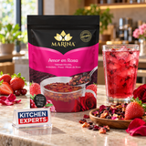Tisana Frutal Arándano Fresa y Pétalos Amor en Rosa Marina 250g - escena KEX