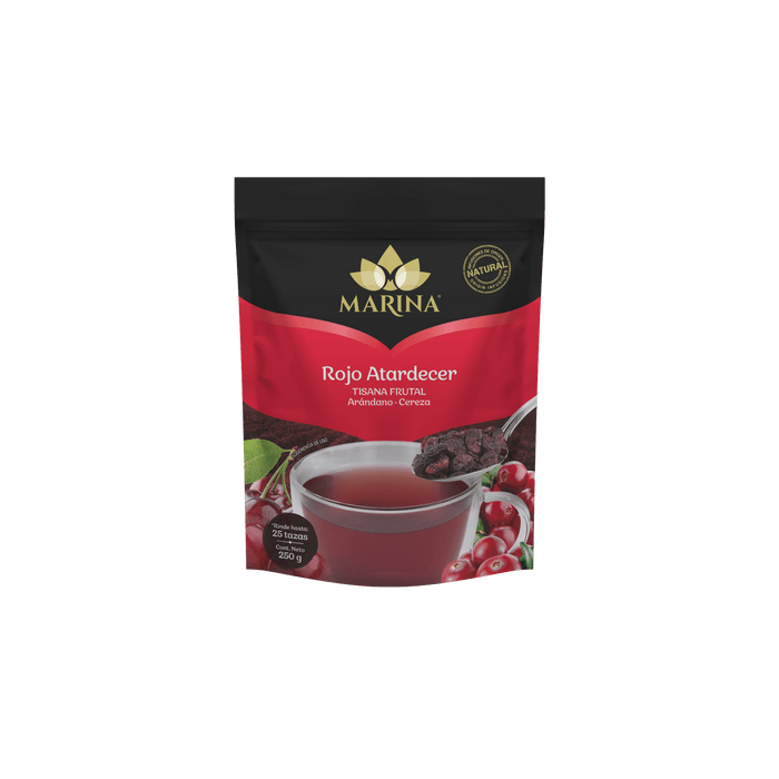 TISANA FRUTAL ARANDANO CEREZA ROJO ATARDECER MARINA BOLSA 500 GRAMOS