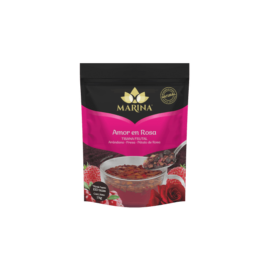 Marina Tisana Frutal Arandano Fresa Petalos Amor Rosa 1 Kg para cafeterías | Kitchen Experts KEX