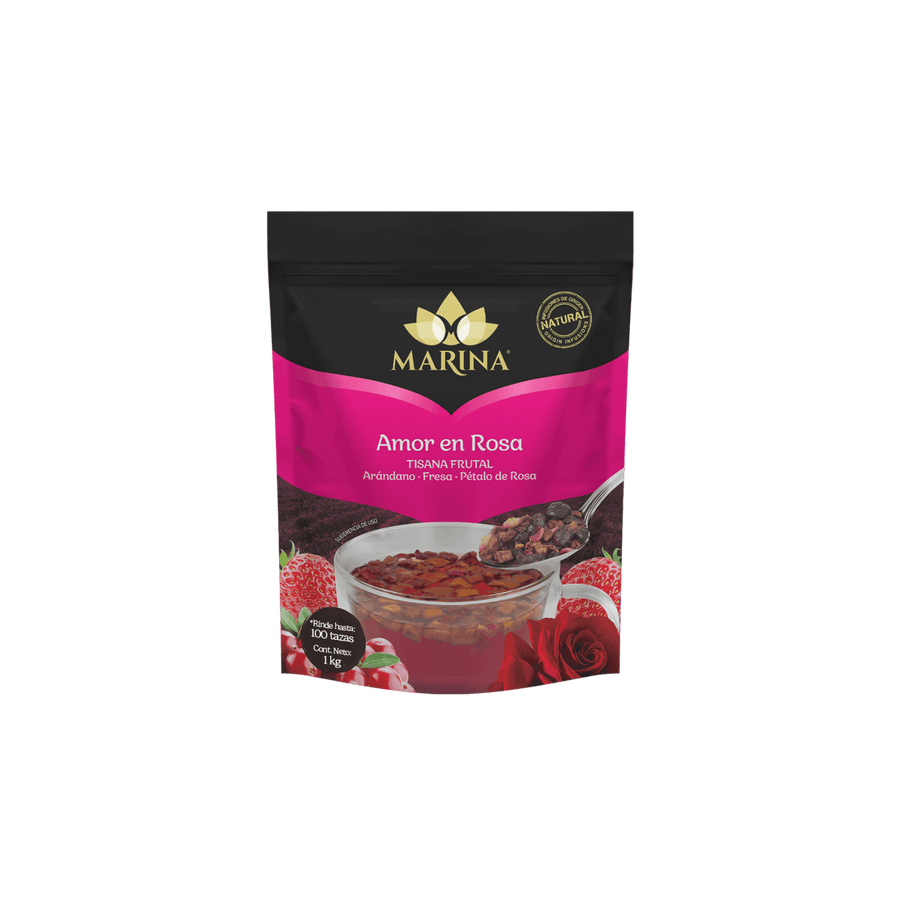 Marina Tisana Frutal Arandano Fresa Petalos Amor Rosa 1 Kg para cafeterías | Kitchen Experts KEX