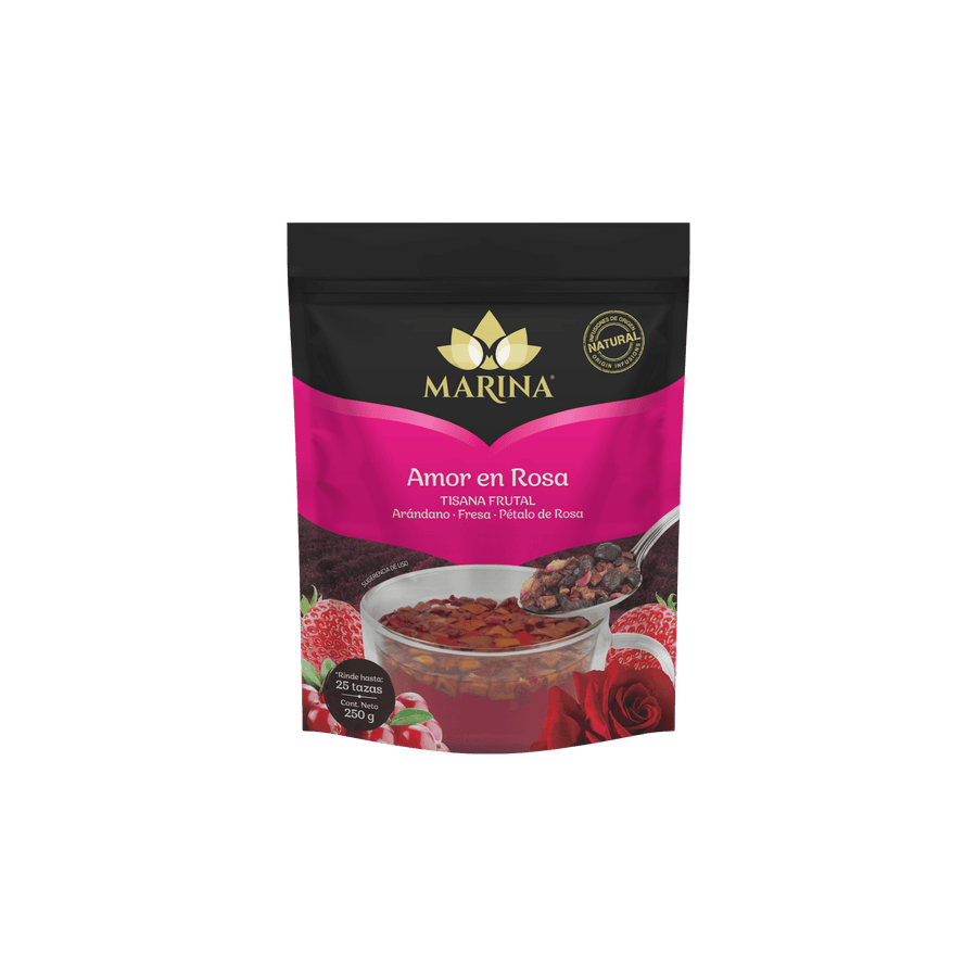 Marina Tisana Frutal Arándano Fresa Pétalos Amor Rosa 250g para cafeterías | Kitchen Experts KEX