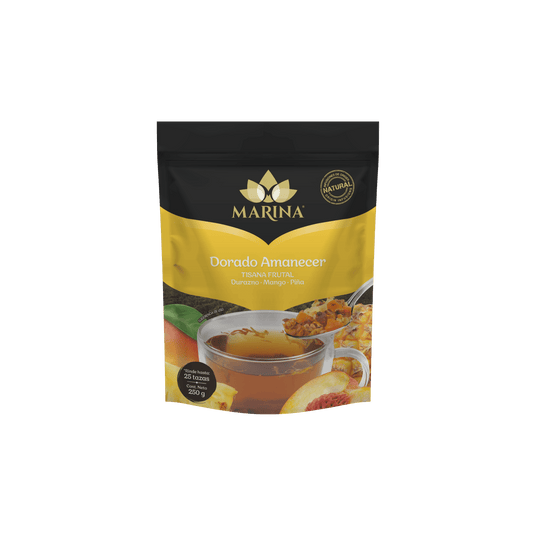 Marina Tisana Frutal Durazno Mango Piña Dorado Amanecer 500 Gramos para cafeterías | Kitchen Experts KEX
