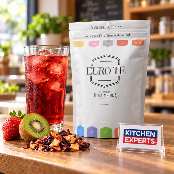 Tisana Frutal Fresa Kiwi Euro Té Bolsa 250 Gramos - escena KEX
