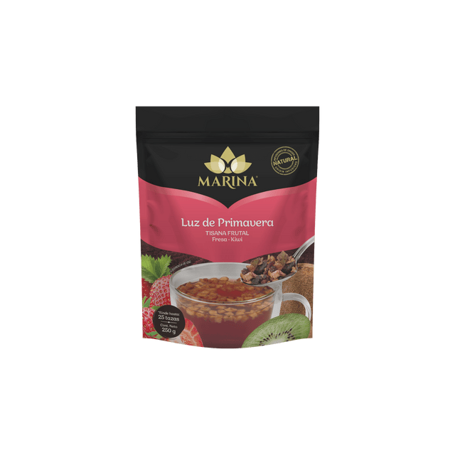 TISANA FRUTAL  FRESA KIWI LUZ DE PRIMAVERA MARINA BOLSA 250 GRAMOS