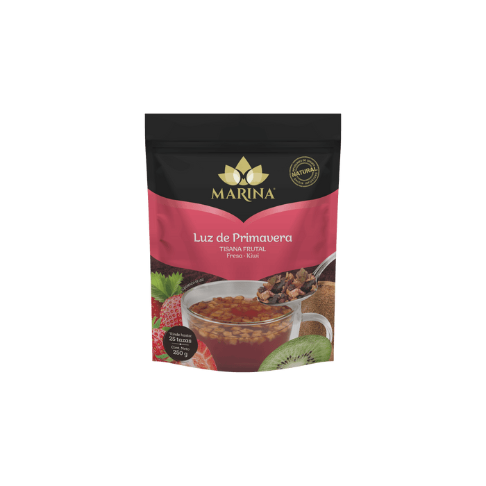 Tisana Fresa Kiwi Marina 250g infusión dulce, fresca y sin cafeína.