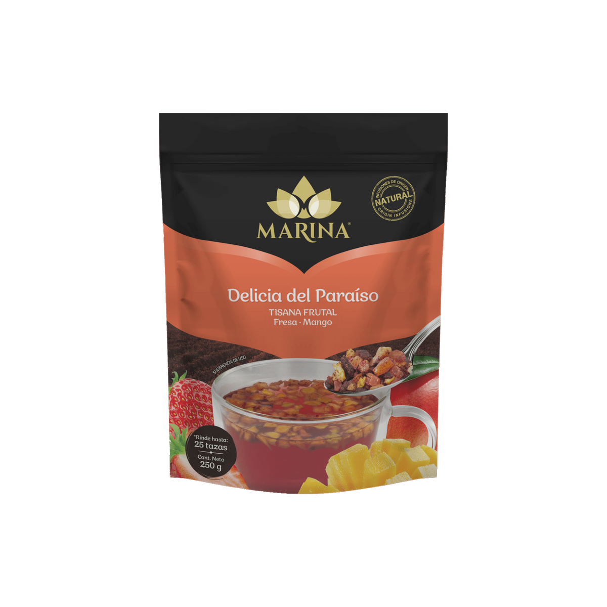 Tisana Frutal Fresa y Mango Delicia del Paraiso Marina Bolsa 500 Gramos