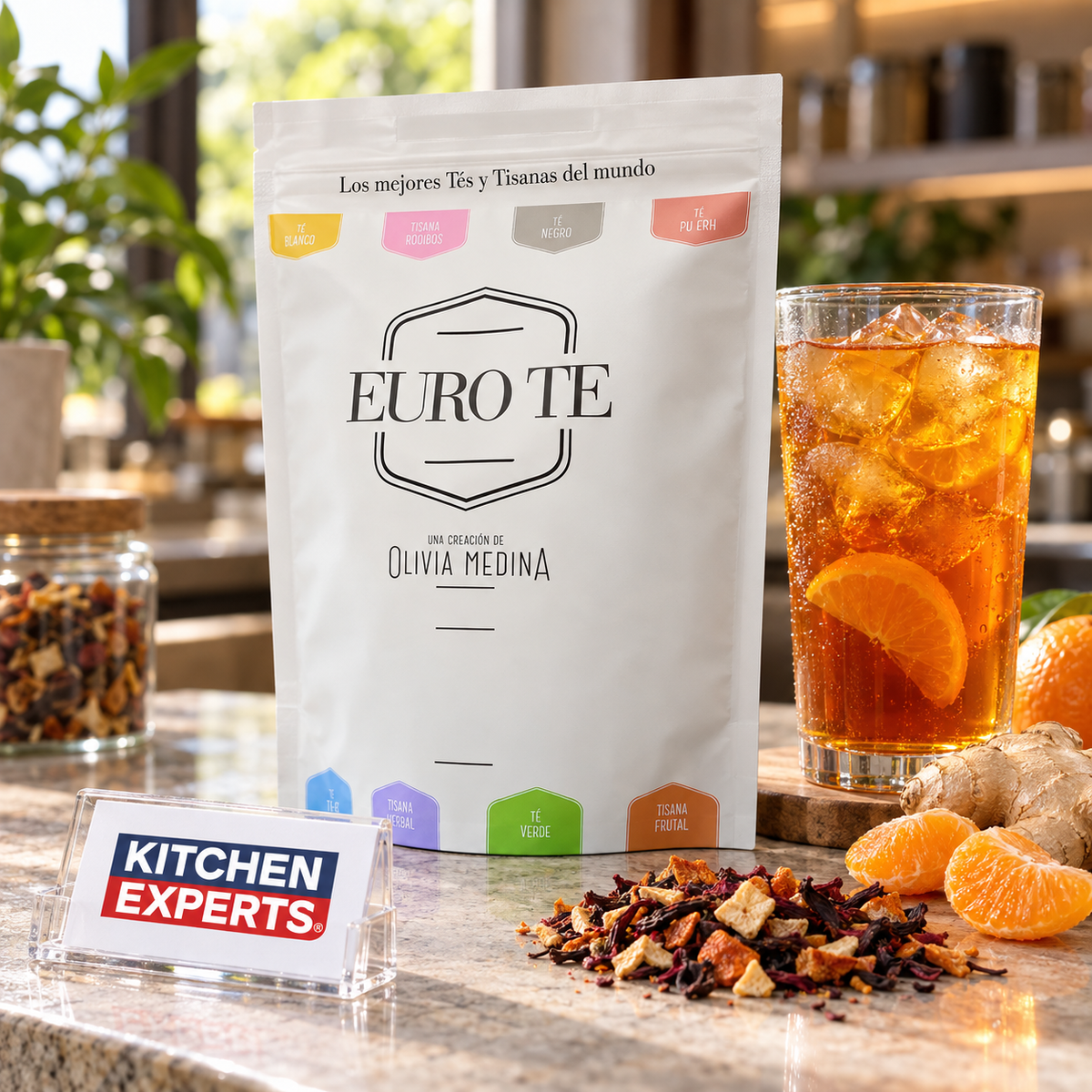 Tisana Frutal Jengibre Mandarin Euro Té Bolsa 250 Gramos - escena KEX
