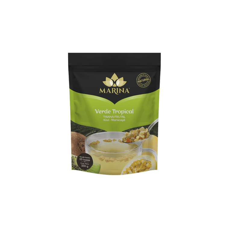 TISANA FRUTAL KIWI Y MARACUYA VERDE TROPICAL MARINA BOLSA 250 GRAMOS