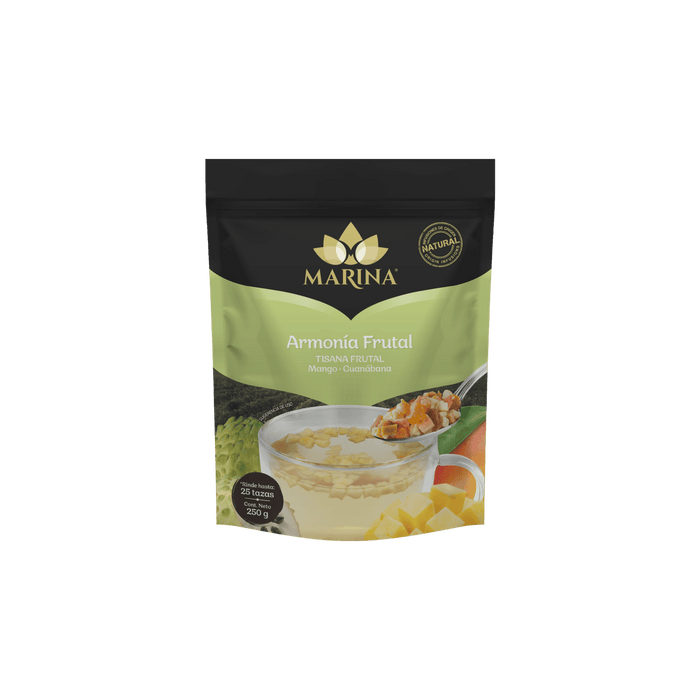 TISANA FRUTAL MANGO GUANABANA  ARMONIA FRUTAL MARINA BOLSA 250 GRAMOS