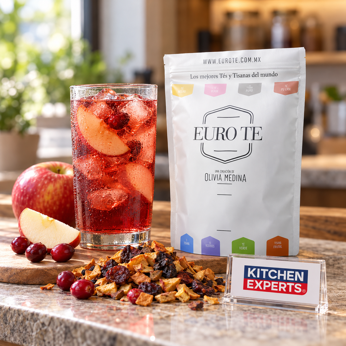 Tisana Frutal Manzana Arándano Euro Té 250 Gramos - escena KEX