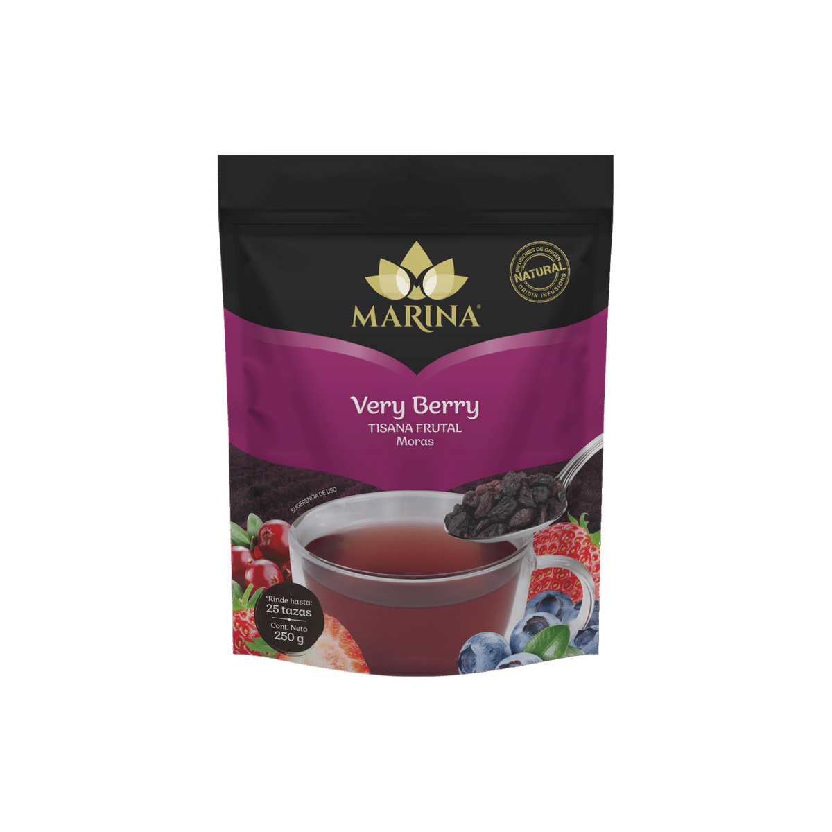 Tisana Frutal Moras Very Berry Marina Bolsa 500 Gramos