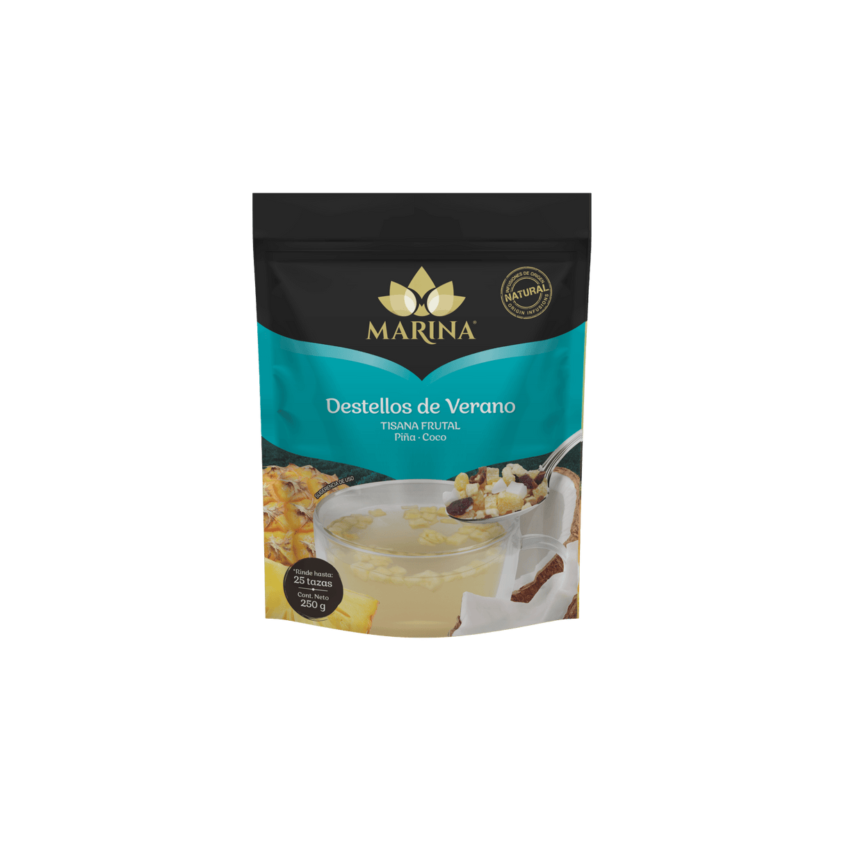 TISANA FRUTAL PIÑA COCO DESTELLOS DE VERANO MARINA BOLSA 500 GRAMOS