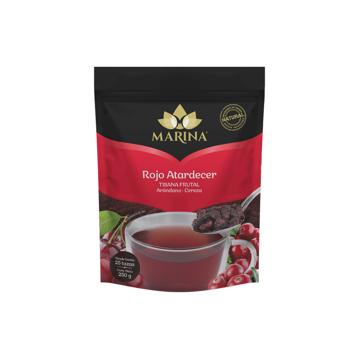 Tisana Frutal Arándano Cereza Rojo Atardecer Marina 250g